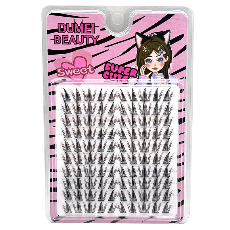 Large-capacity self-grafting eyelashes cartoon pure desire simulation natural single cluster butterfly girl 10 rows of sunflower